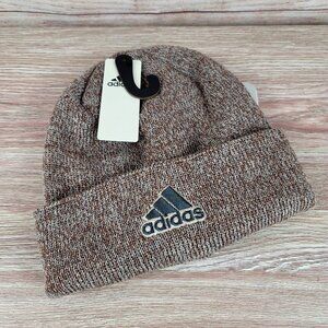 NEW Adidas Wonder Team Issue Fold Beanie Men's One Size Cuffed Hat Brown Neutral